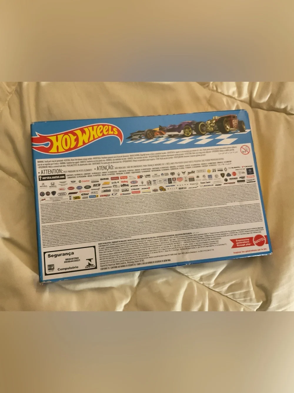 Hot Wheels Style 10-Pack Kids Toy Cars - Blue, Red, Black, White